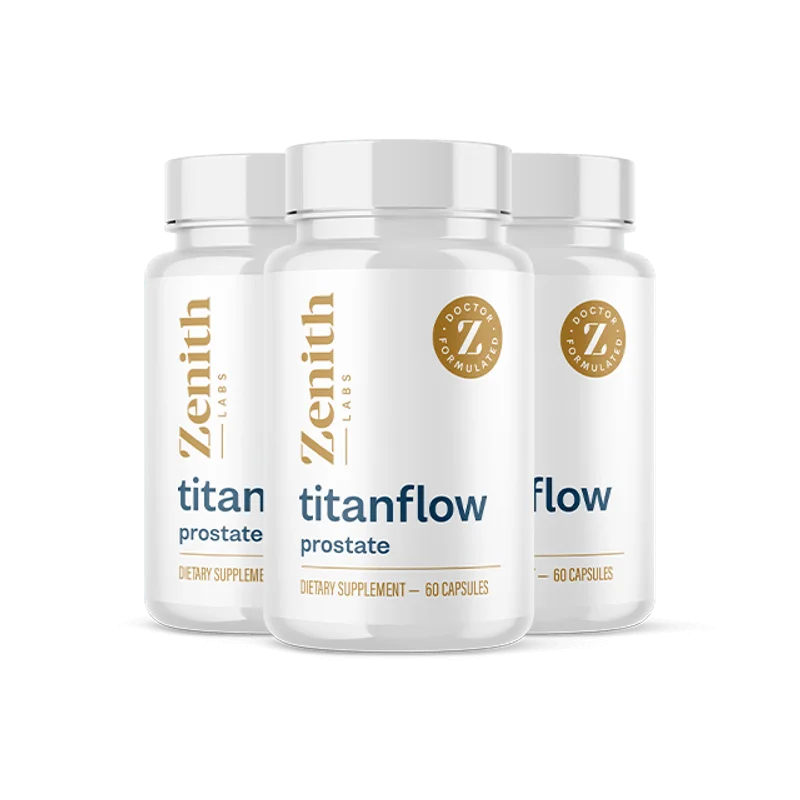 TitanFlow Men's Wellness Supplement Bottle (3 Bottle / 90 Day Pack)
