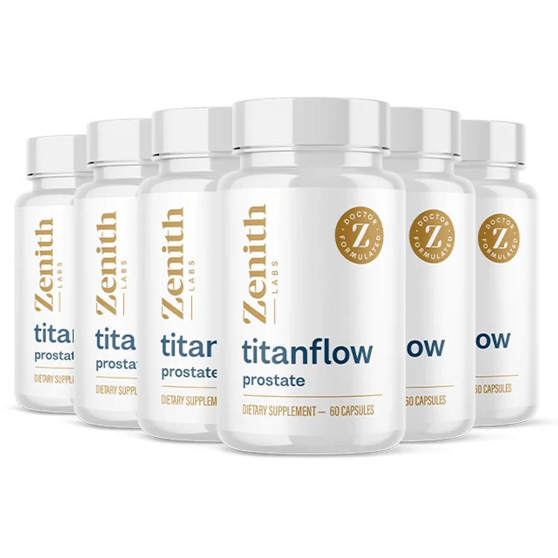 TitanFlow Men's Wellness Supplement Bottle (6 Bottle / 180 Day Pack)